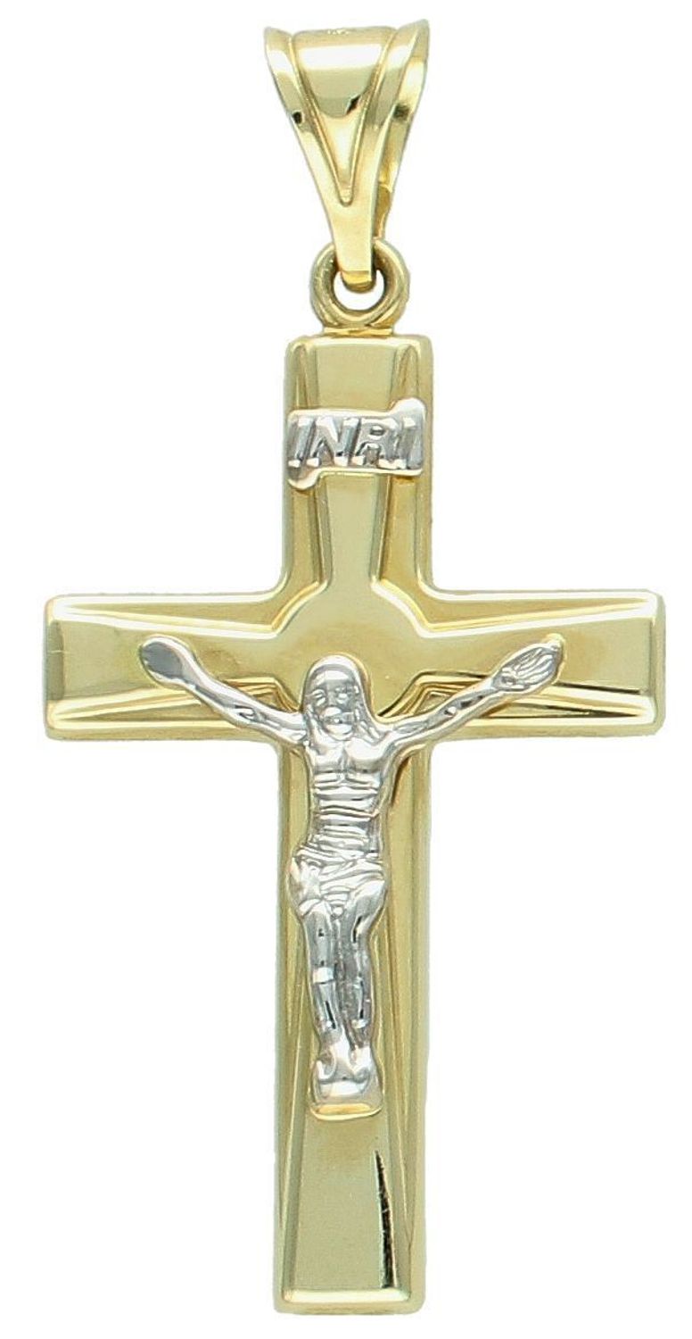 Duży krzyż zawieszka złota krzyżyk 585 z wizerunkiem Jezusa. Złoty krzyżyk 585. Złoty krzyżyk zawieszka do łańcuszka. Złota zawieszka krzyżyk. Złoty krzyżyk 585 z wizerunkiem. 1.jpg